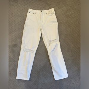 Abercrombie & Fitch Women’s White Jeans, Ripped